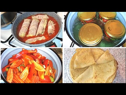 ЦЕЛЫЙ ДЕНЬ У ПЛИТЫ//ГОТОВИМ//БОЛТАЕМ//КОНСЕРВИРУЮ//