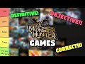 The DEFINITIVE And OBJECTIVE Monster Hunter Games Tier List That Is CORRECT