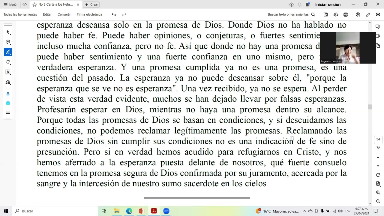 ESCUELA SABATICA 1889 "CARTA A LOS HEBREOS". LECCION 11. Argenis Contreras.