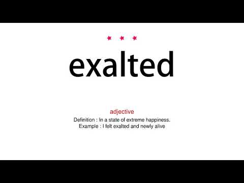 How to pronounce exalted - Vocab Today