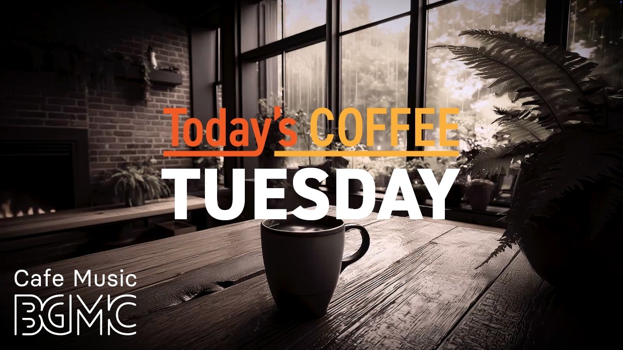 TUESDAY COFFEE: Rainy Spring Café Jazz ☕ Relaxing Smooth Piano for Study & Deep Focus