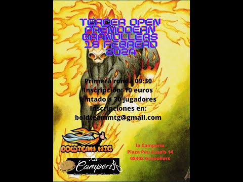 3R Open Premodern Granollers @ La Camperia UW Landstill vs Angry Hermit. Finals.