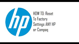 HOW TO: Recovery & Restore HP & Compaq Computers