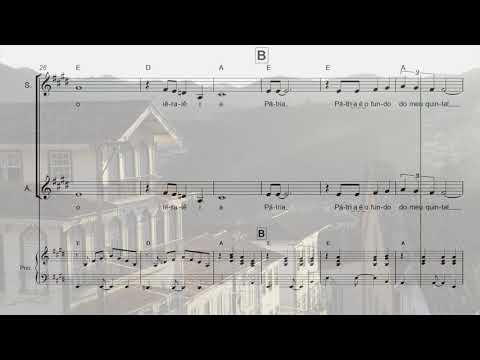 Pátria Minas (Marcus Viana) Arranjo Simplificado para Piano e Coro a 2 Vozes