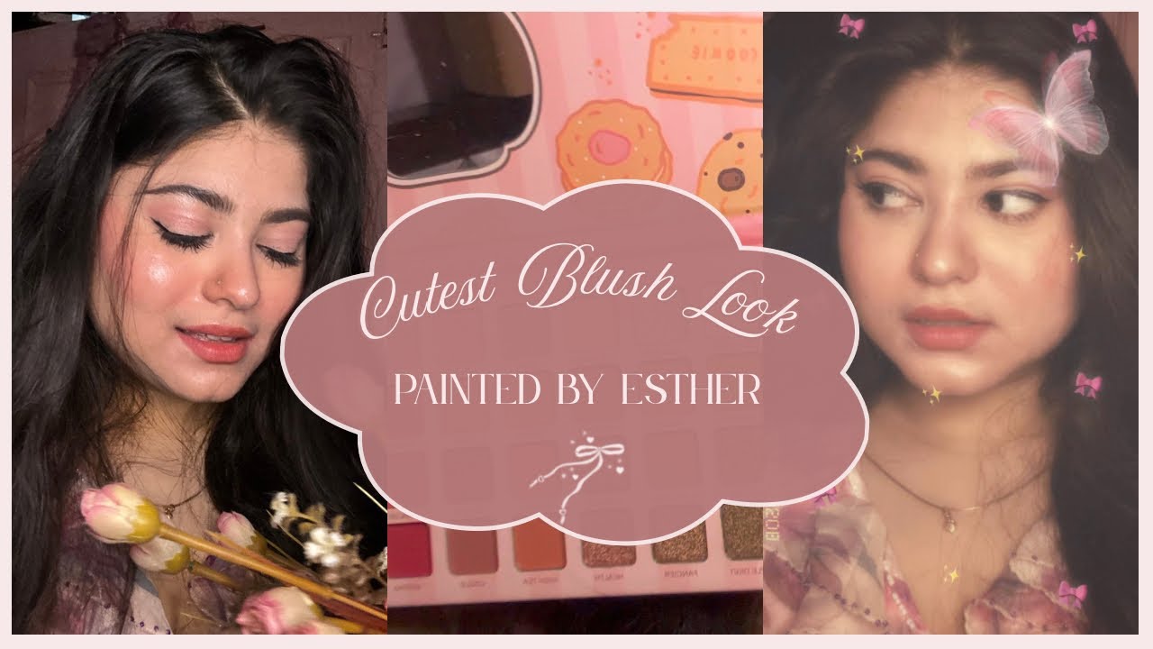 Most aesthetic makeup ever painted by Esther blush technique!✨🎀 #yt #blushtechnique #makeuptutorial 