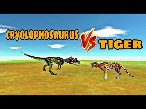 Cryolophosaurus vs Tiger DEATH MATCH - Animal Revolt Battle Simulator😱🔥