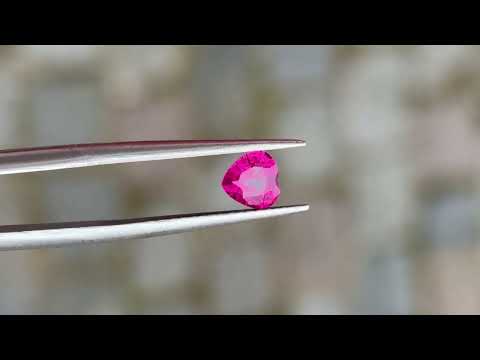Heart shaped hot pink ruby on 0.53ct. Only available for a custom made piece of jewellery