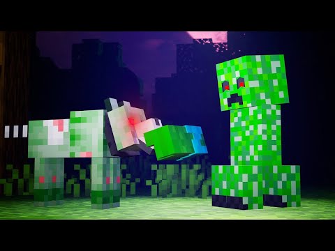 Monster School: Creeper Save Poor Dog Very Sad Story but Happy Ending   Minecraft Animation