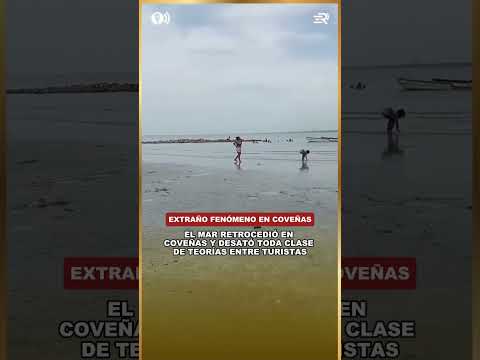 El mar retrocedió en Coveñas y desató toda clase de teorías entre turistas