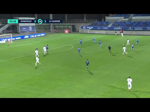 Dunkerque 0-2 AJA : les buts de Mathias Autret et Hamza Sakhi