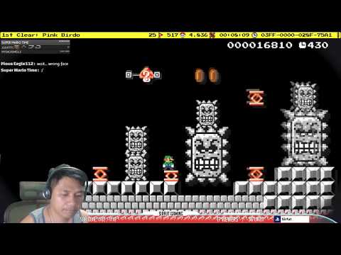 Thwomps Everywhere Castle ~ by Jeanbatman ~ Super Mario Maker gameplay