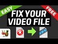 FREE Fix Video File MP4 AVI MPG By RE ENCODING In Handbrake