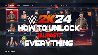 WWE 2K24 How to Unlock (almost) Everything Tutorial