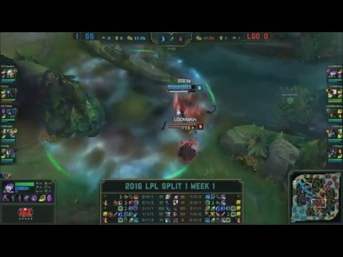 LGD vs SS Game 2 highlights Tencent LPL LoL Pro League 2016 W1D4 LGD Gaming vs Snake