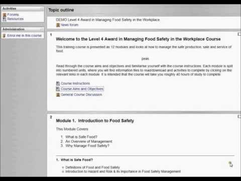 Level 4 Award in Food Safety Online