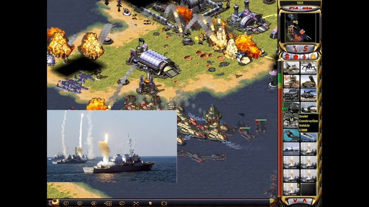 Red Alert 2 - naval war with Russia's strongest warship