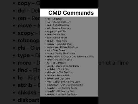 Essential Windows CMD Commands