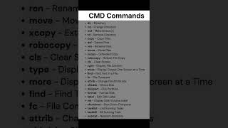 Essential Windows CMD Commands