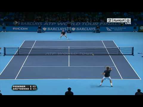 Federer vs Davydenko London - England 2009 ATP World Tour Finals Part I