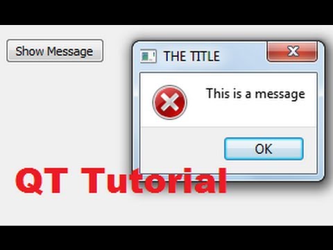 QT C++ GUI Tutorial 4- Show Messages in Messagebox (question, information, critical, warning, etc..)