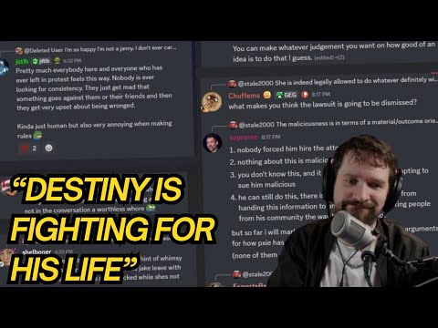 Destiny Reacts to JSTLK's Discord Servers Legal Analysis of His Lawsuit