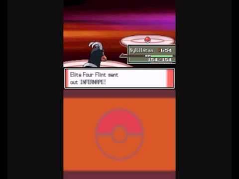 Pokemon Platinum Läpipeluu Osa 41 Eliittinelikon Kolmas jäsen Flint