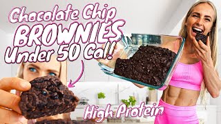 Low Calorie Protein Chocolate Chip Brownie Recipe *easy*