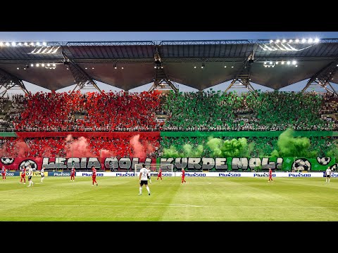 Doping kibiców Legii na meczu z Piastem