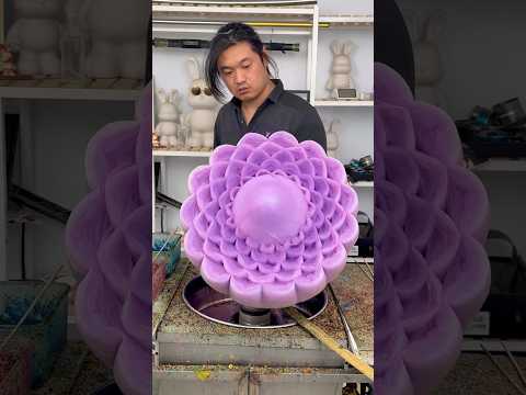 Cleaning the cotton candy machine and making purple cotton candy