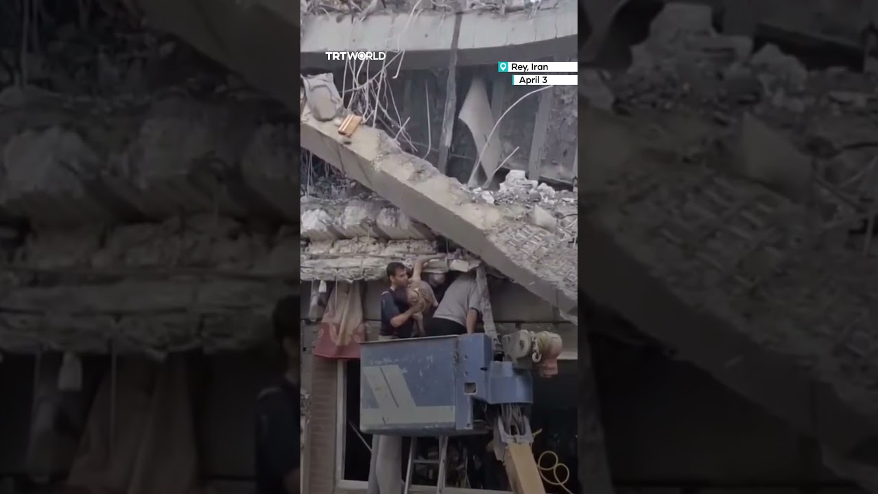 Video | Afghan child rescued after deadly air strike hits Rey in Iran