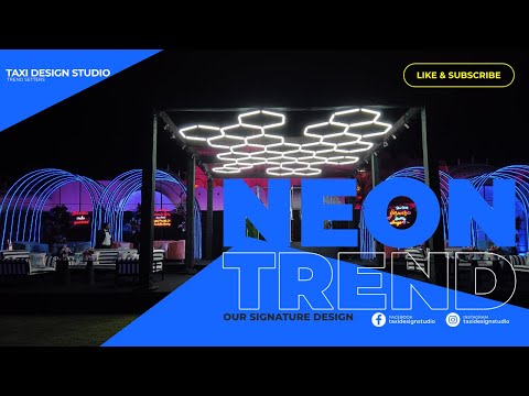NEON TREND - Indian Wedding Sangeet Function by Taxi Design Studio | Shiv Villas | Jaipur 2021 March