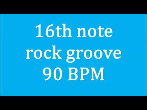 Drum Loop for Practice 16th note rock groove 90 bpm