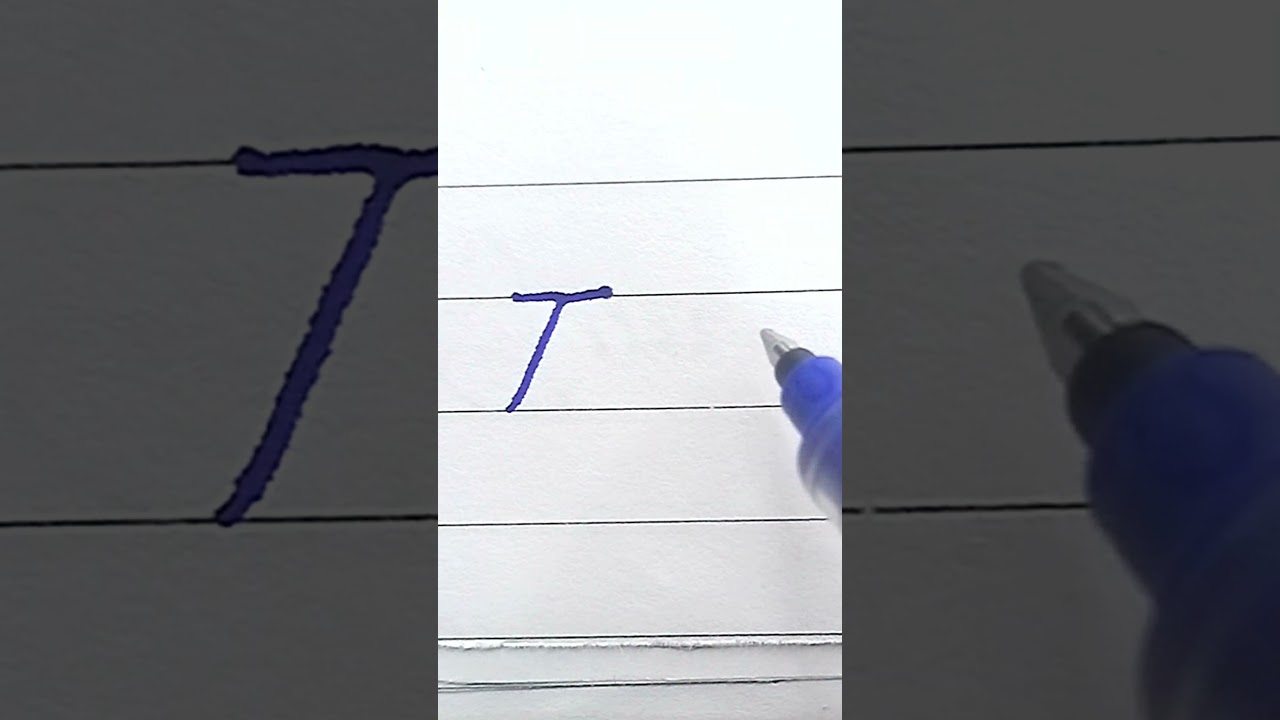 Learn to write print and cursive Capital letter T | How to write alphabet for beginners #shorts