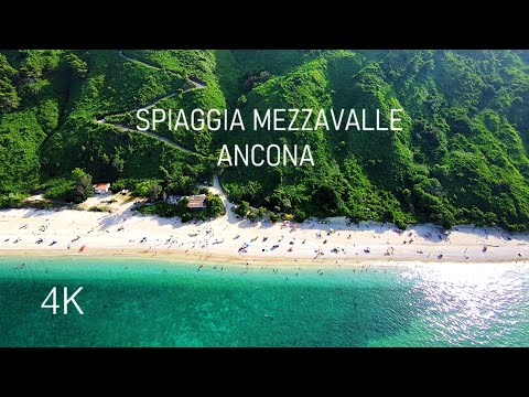 Spiaggia Mezzavalle, Ancona - [4K Drone]