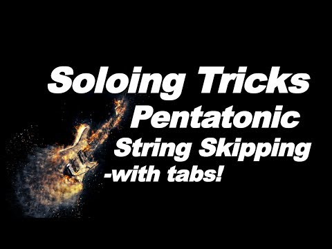 Awesome Guitar Soloing Tricks Pentatonic String Skipping lesson new sounds & licks