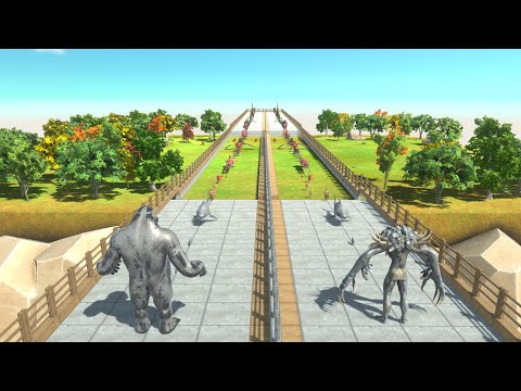 Who will reach the destination first? scourge or goro - Animal Revolt Battle Simulator