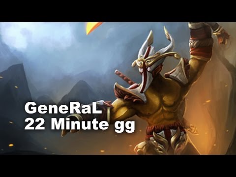 GeneRaL Juggernaut 22 Minute gg Dota 2