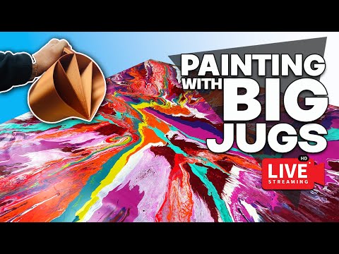 , title : 'Impossible BIG CUP paint pour - 2 x Canvases, 4 x Cups, 19 x Colors!'