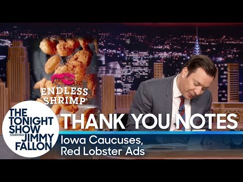 Thank You Notes: Iowa Caucuses, Red Lobster Ads
