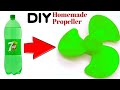 How To Make Propeller Make DC Motor Propeller How To Make Homemade Propeller With Plastic Bottle