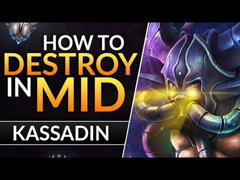 How to Destroy enemy mid with Kassadin League of Legends Solo q New Item Shop 2021