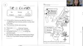 Thirteen Colonies History Worksheets