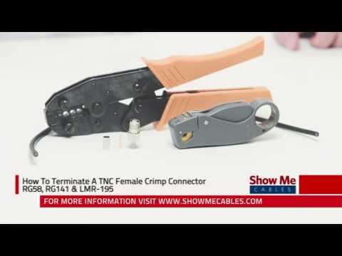How To Make A TNC Female Crimp Connector - RG58, RG141 & LMR-195 #722