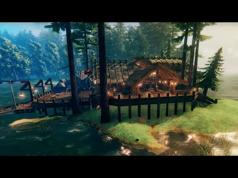 Viking Peninsula Sanctuary Valheim Base Tour