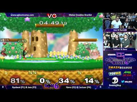 RoM 6 - Cactuar & Reno Vs. Ryobeat & Jsex - SSBM Doubles - Super Smash Bros. Melee