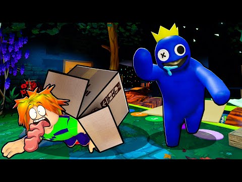 CONSEGUI ME ESCONDER DO AZUL BABÃO NO ROBLOX!! (Rainbow Friends)