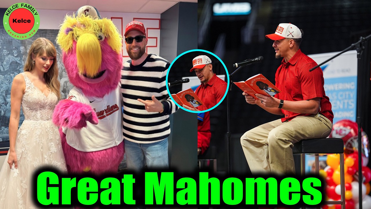 Patrick Mahomes happily celebrated the Reading for 15 event for Taylor Swift fans