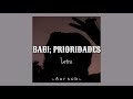 Babi Prioridades letra von A U R S U Babi Prioridades letra von A U R S U