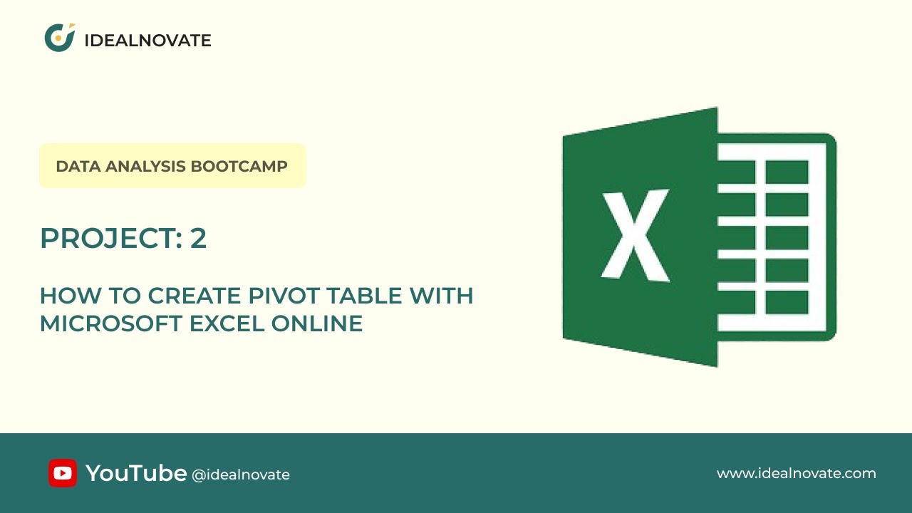 How to Create Pivot Table with Microsoft Excel Online - Project 2