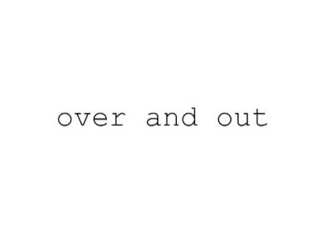 Over And Out - Hannah Lindroth